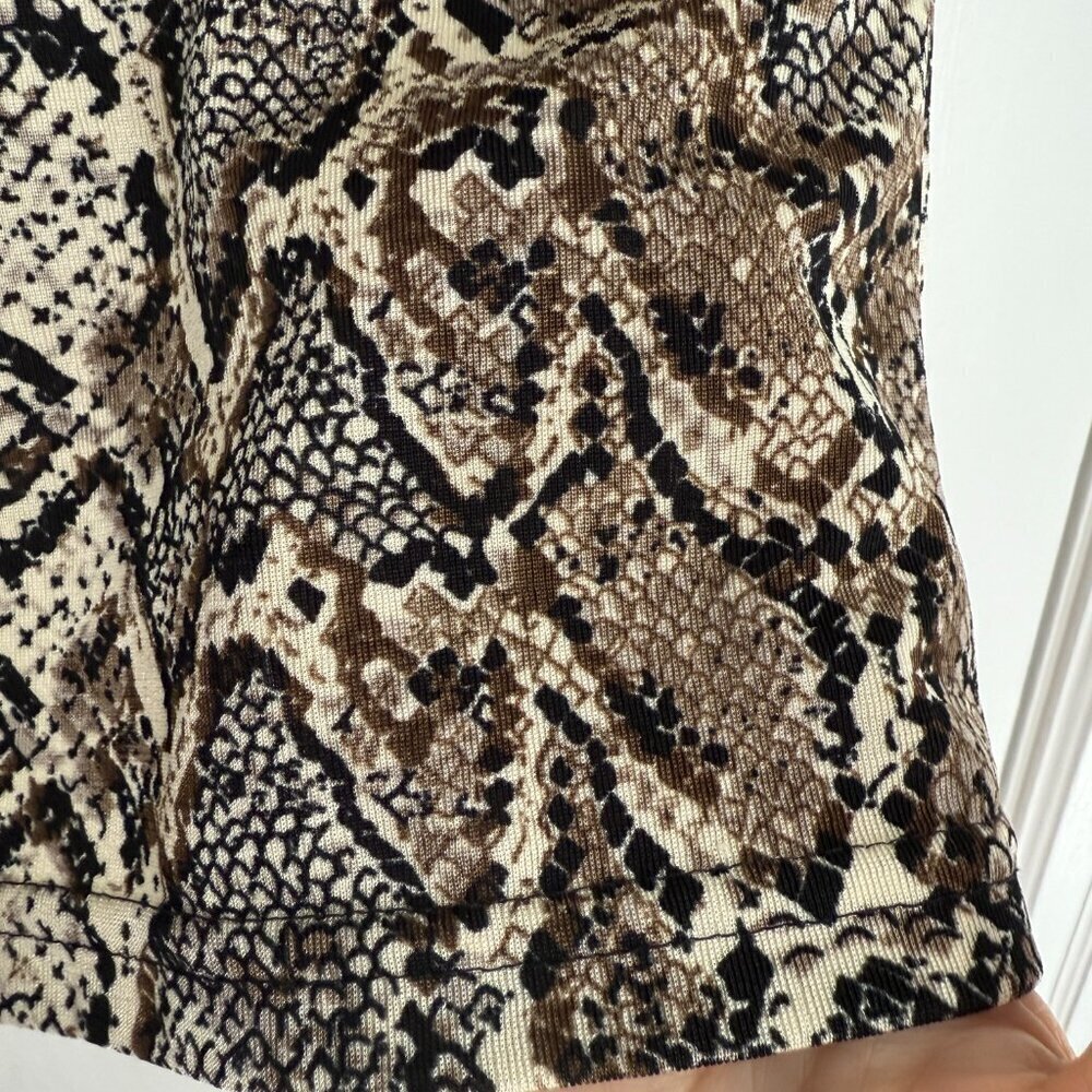 Vintage CINQ Snake Print Slinky Top | Y2K 90s | Fits Size Small - Picture 2 of 3